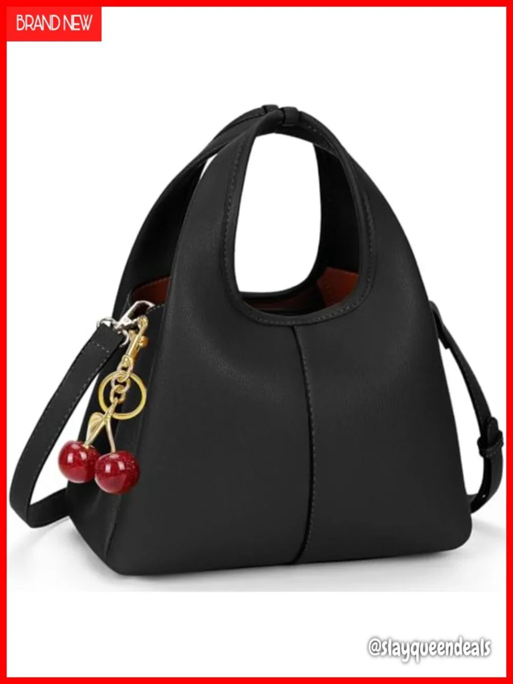 Faux Leather Hobo Satchel Crossbody Handbag with Adjustable Strap